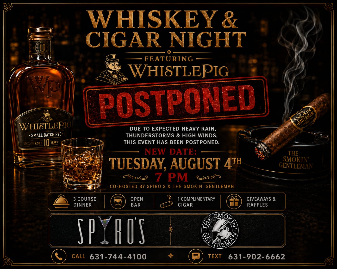 Whiskey & Cigar night event
